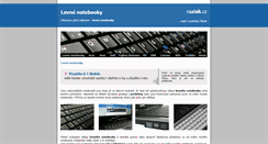 Desktop Screenshot of levne-notebooky.nazisk.cz